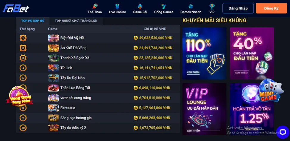 Thưởng Nạp Lại TKSV388